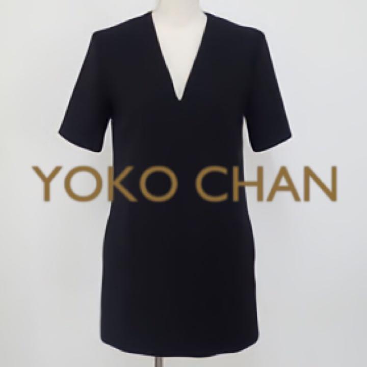 見つけた人ラッキー! YOKO CHAN レア 秋冬用 Vネック半袖ワンピース