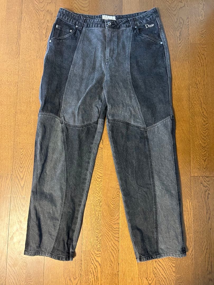 DIME BLOCKED RELAXED DENIM PANTS