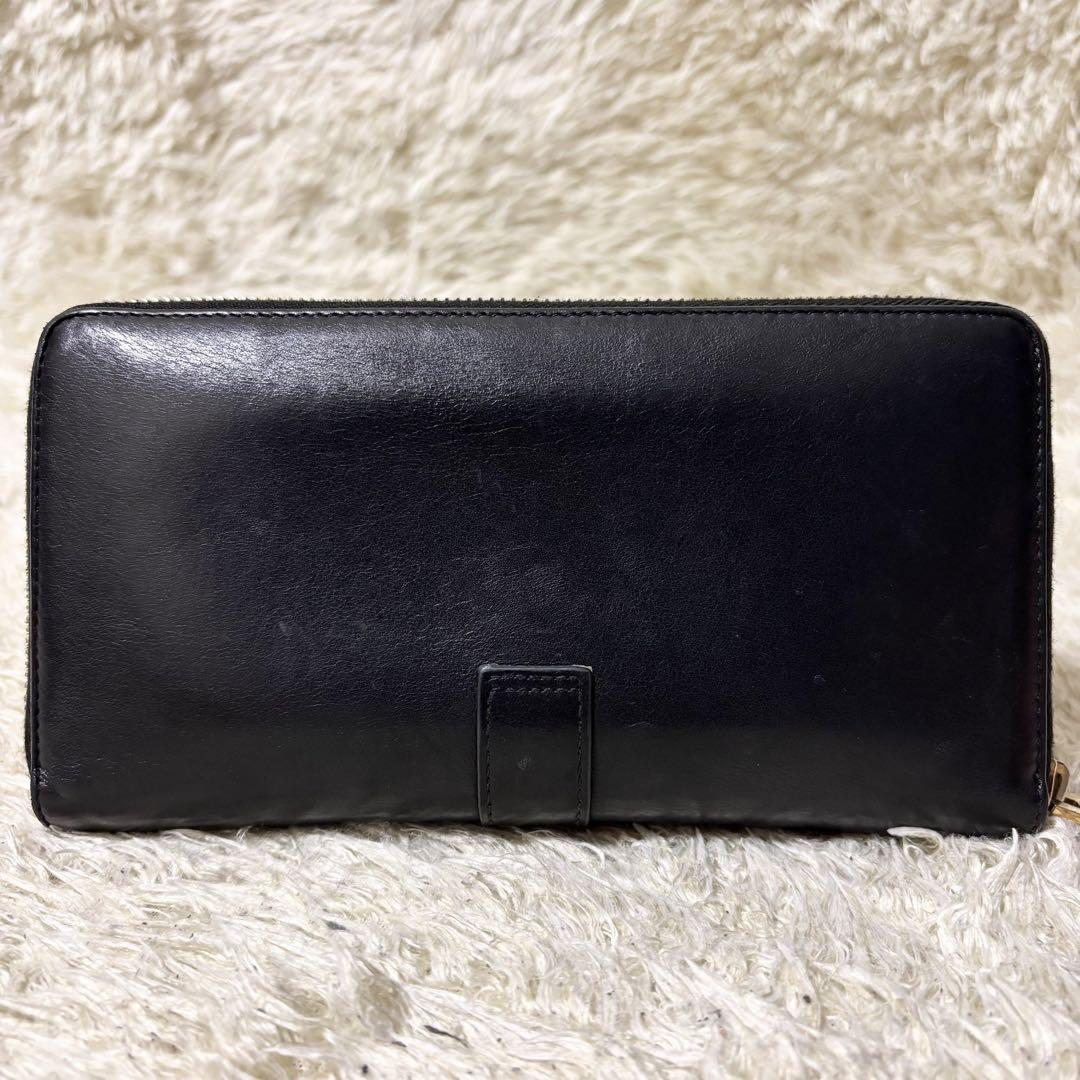 美品★サンローラン YSL フルジップウォレット　長財布　ブラック