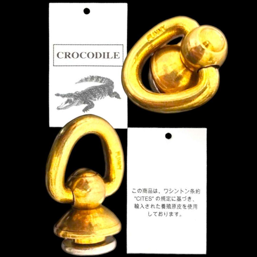 新品2点セット本革 オールレザー スモールクロコダイルポロサス長財布コインケース 画像12