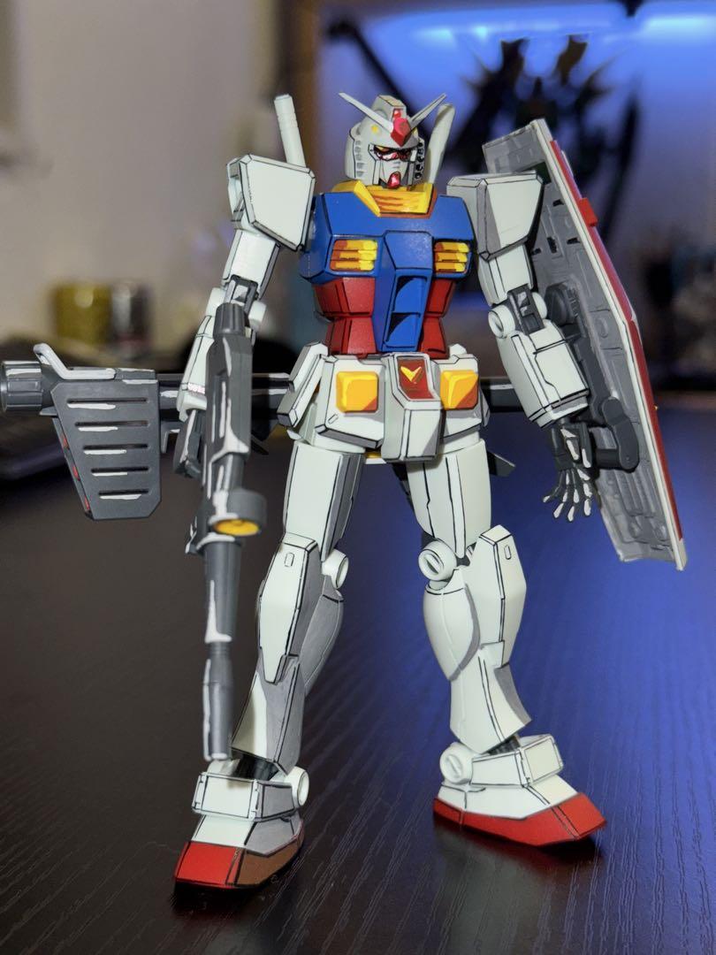 p*5様 アニメ塗り RX-78-2 ガンダム HG 2Dgunpla イラスト