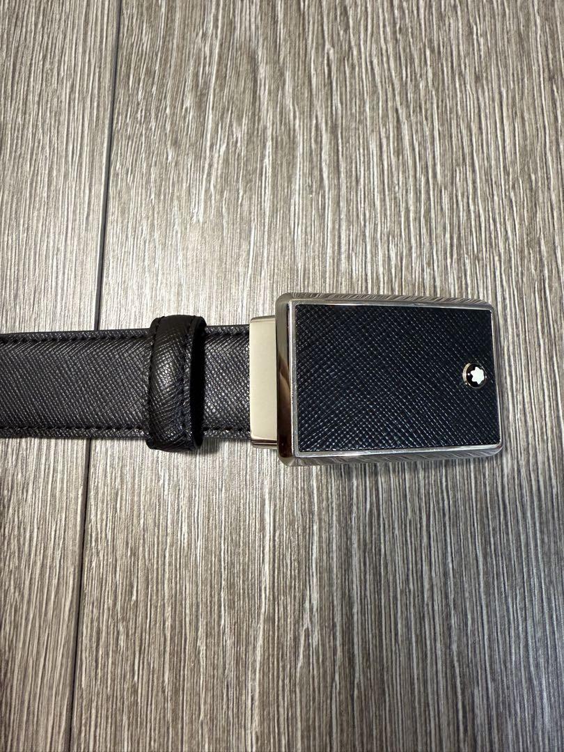 Montblanc Black Saffiano Leather Belt 114421 4017941782656