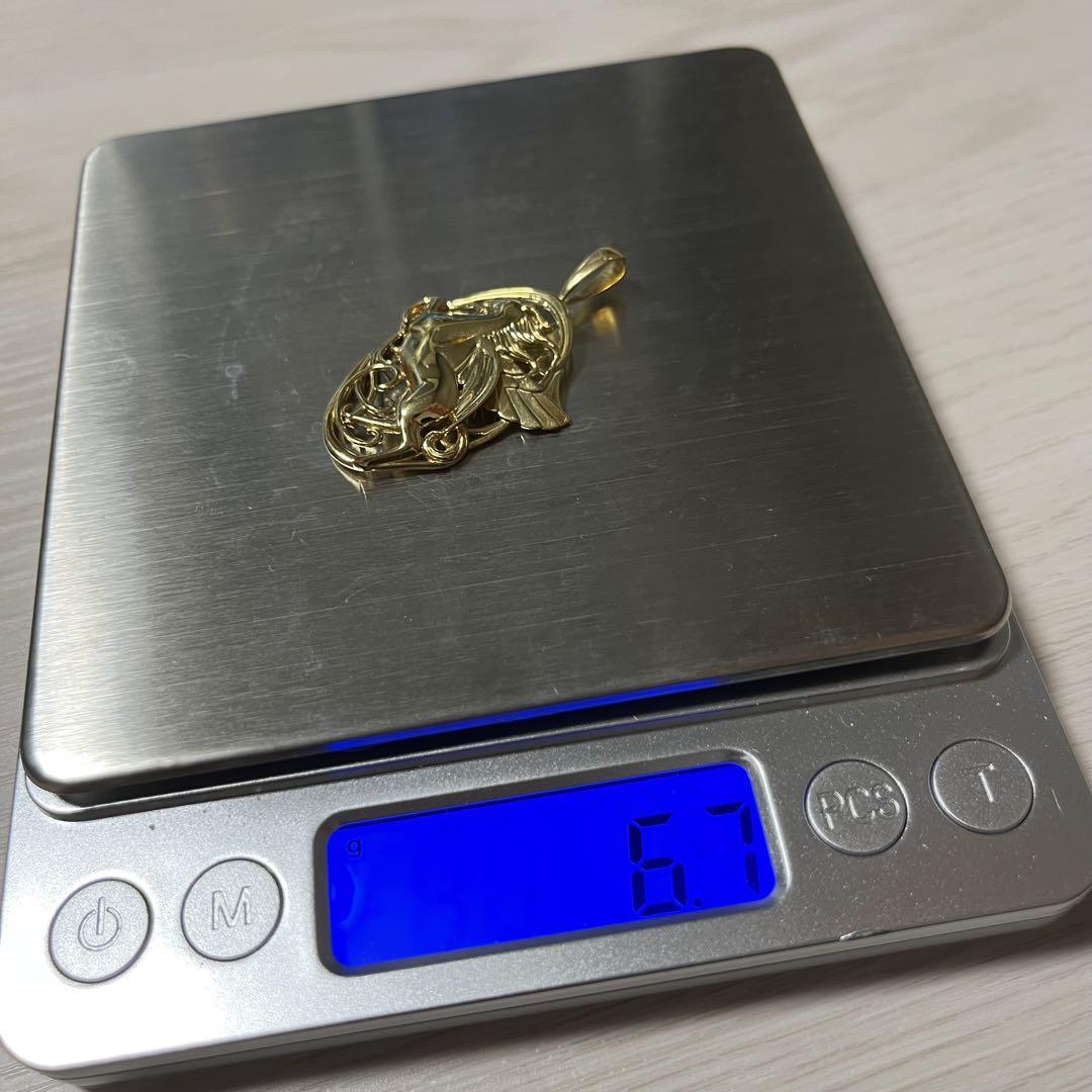 K18 ペンダントトップ 金 ペガサス ホース 馬 K18 刻印あり 6.7g