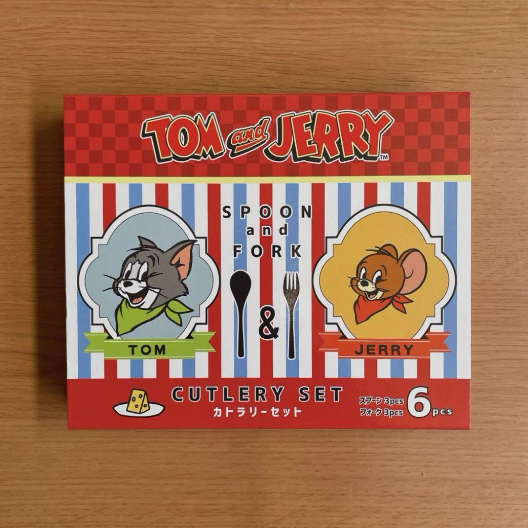トムとジェリーカトラリーセット箱付きスプーン×3本フォーク×3本