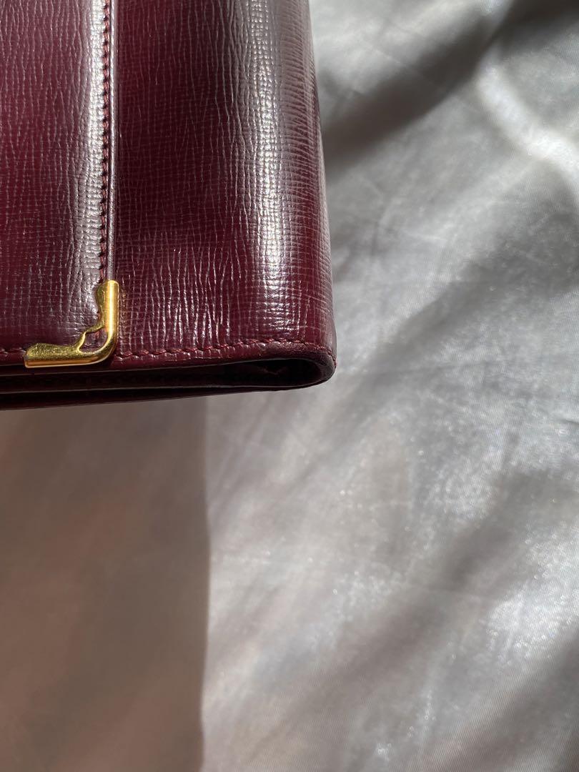 美品 カルティエ 長財布 がま口 マストライン サフィアーノ Cartier