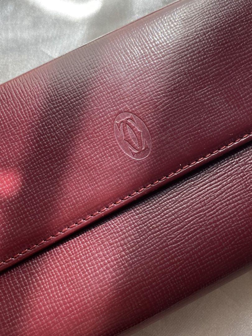 美品 カルティエ 長財布 がま口 マストライン サフィアーノ Cartier