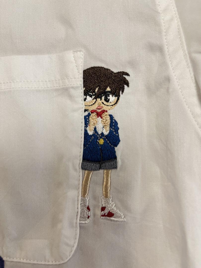 グラニフ 名探偵コナンコラボシャツ 半袖 刺繍 コナン 小五郎