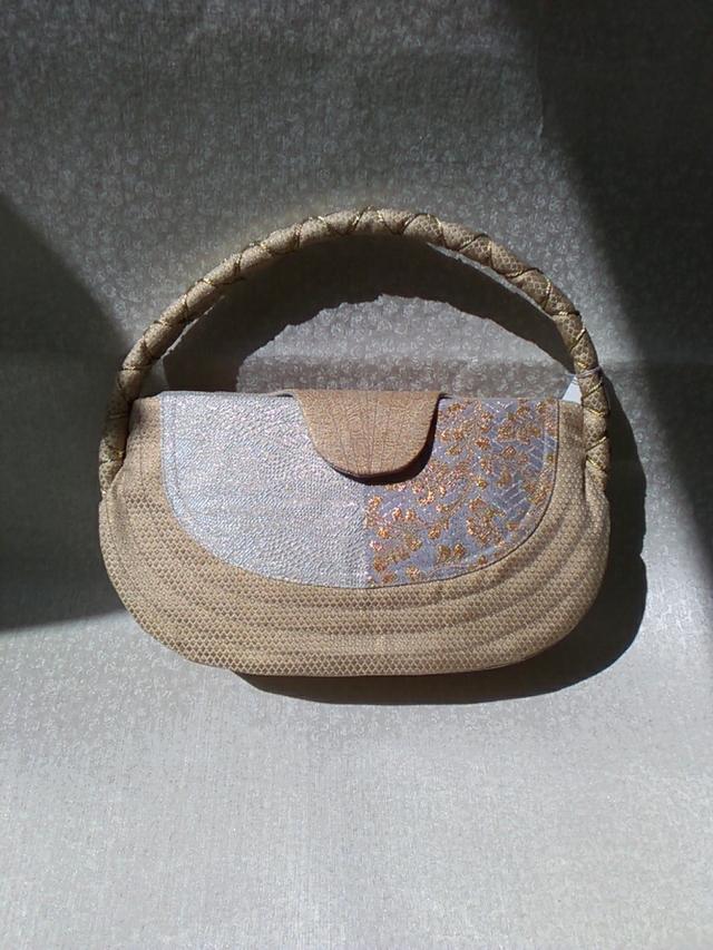 陣七海】☆高級☆未使用の京都西陣織 こだわり帯地バッグ RI-012