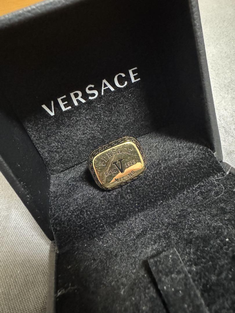 VERSACE ゴールド スクエアリング