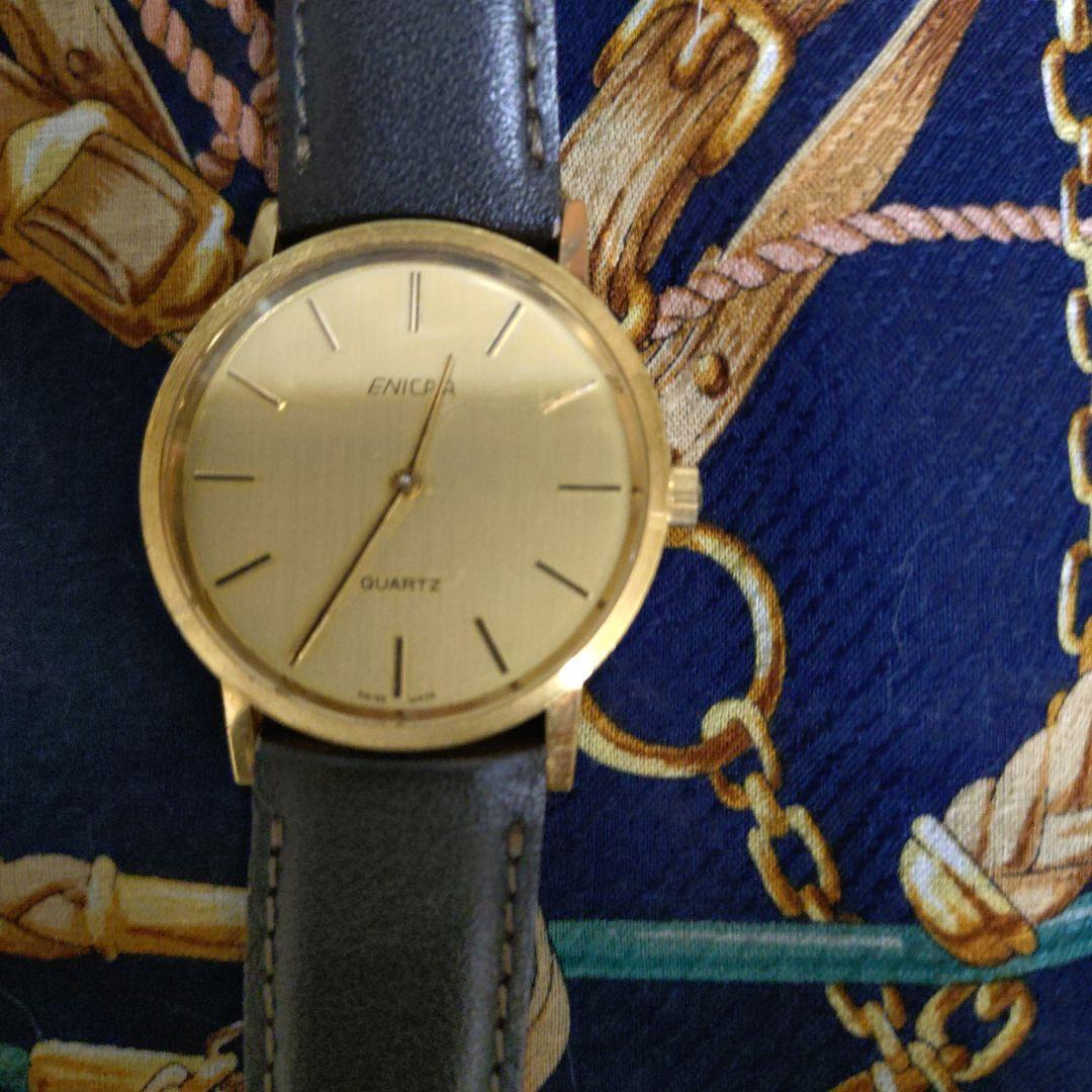 ENICAR クォーツ 腕時計 ゴールド