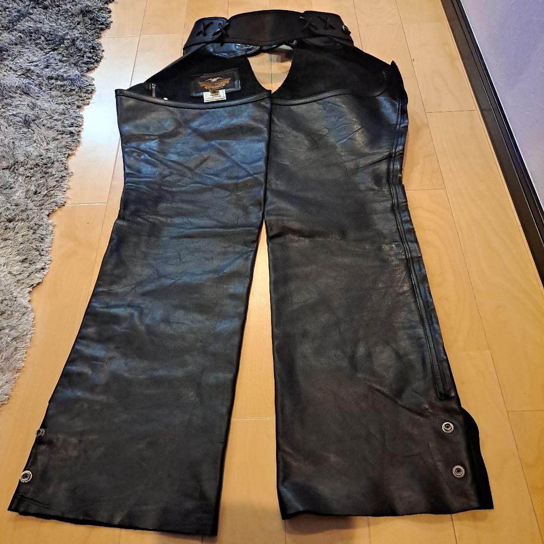 やっぴぃ* Davidson レザー チャップス L ブラック