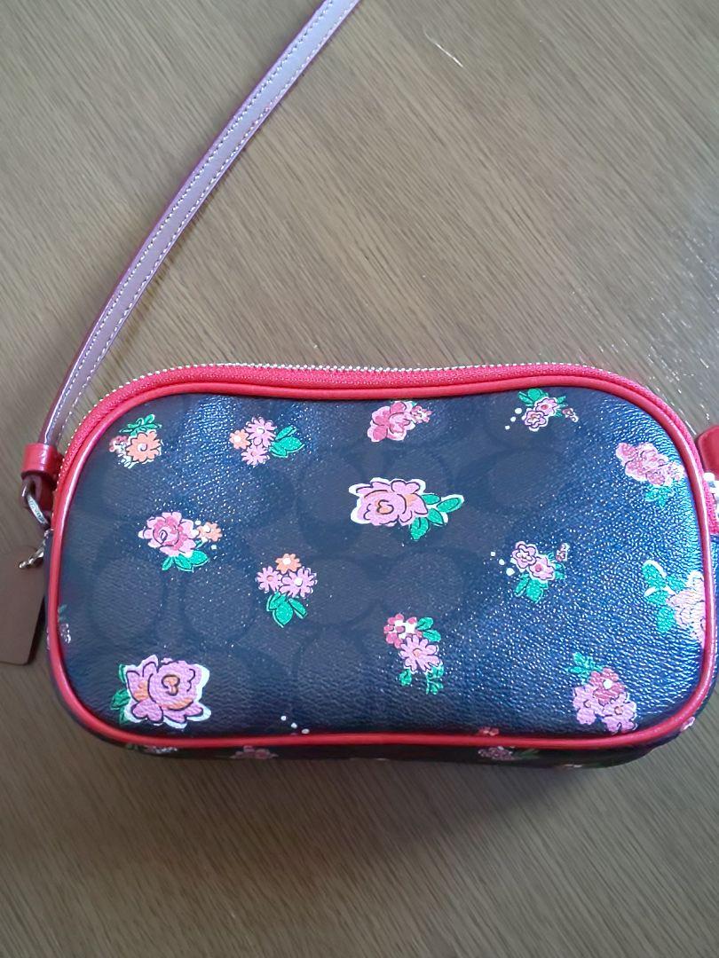 使用感少 COACH 保管品 ミニショルダーバッグ ポシェット 赤