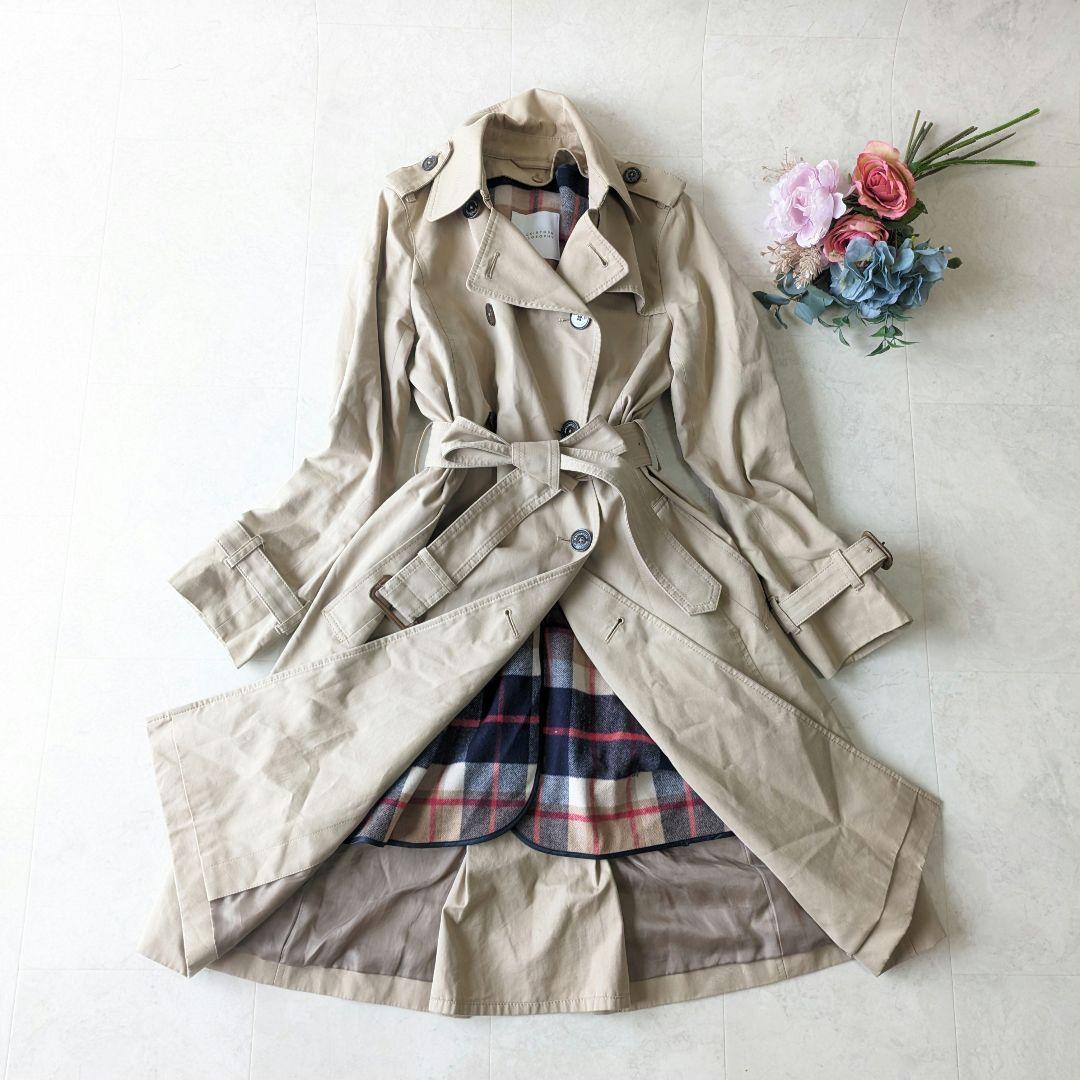 【美品】マッキントッシュフィロソフィー　ベージュ　ライナー付36 トレンチコート