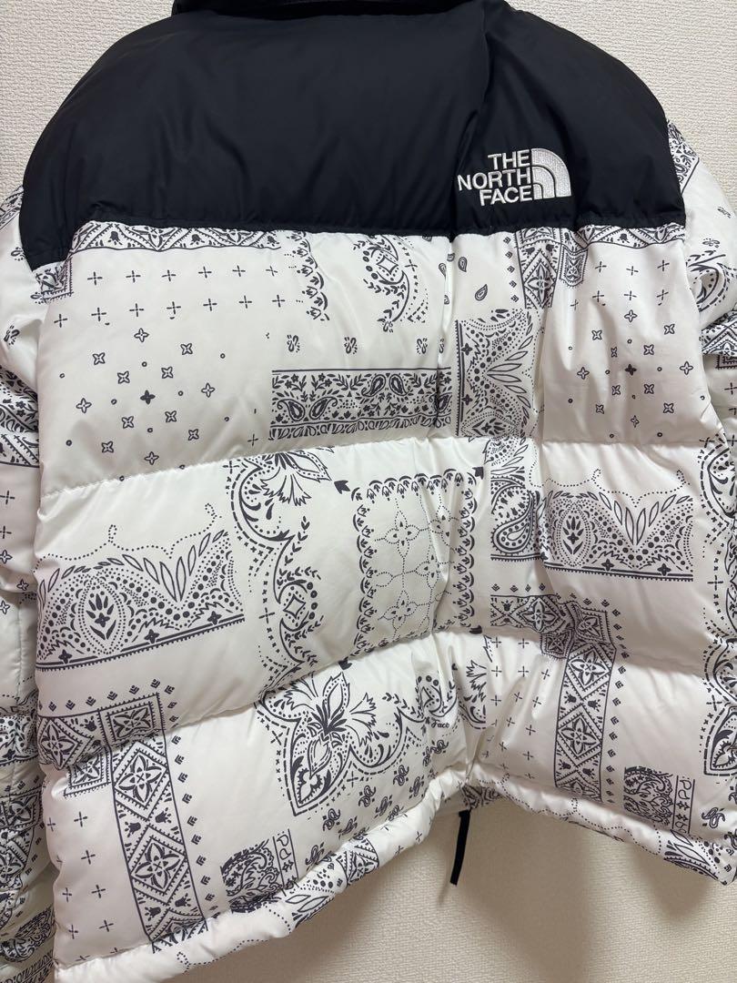 THE NORTH FACE バンダナ柄 ナイロンジャケット XL 黒/白