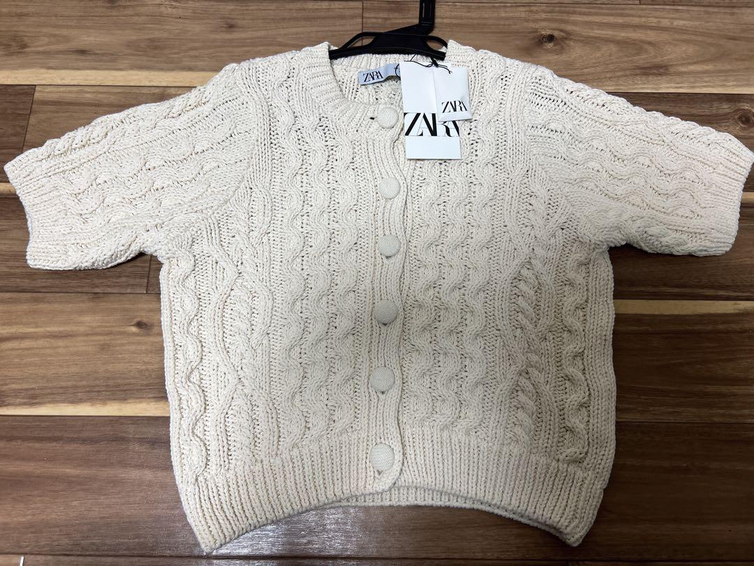 ZARA - 完売品ZARA ショートスリーブニットカーディガン S新品
