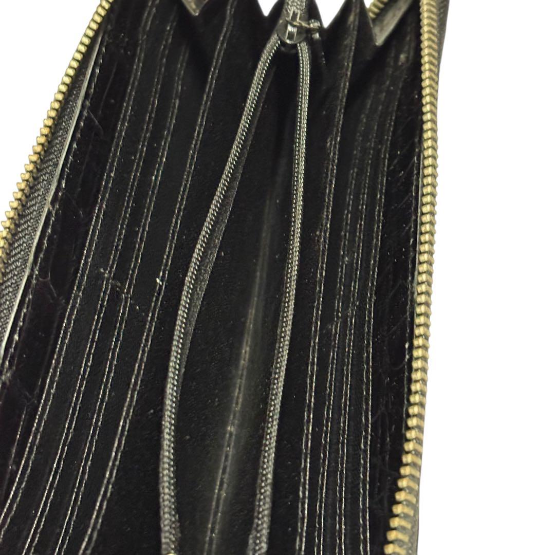 JRA認定品 クロコダイル 長財布 ブラック
