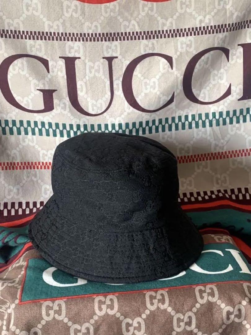 GUCCI ブラック バケットハット - メルカリ