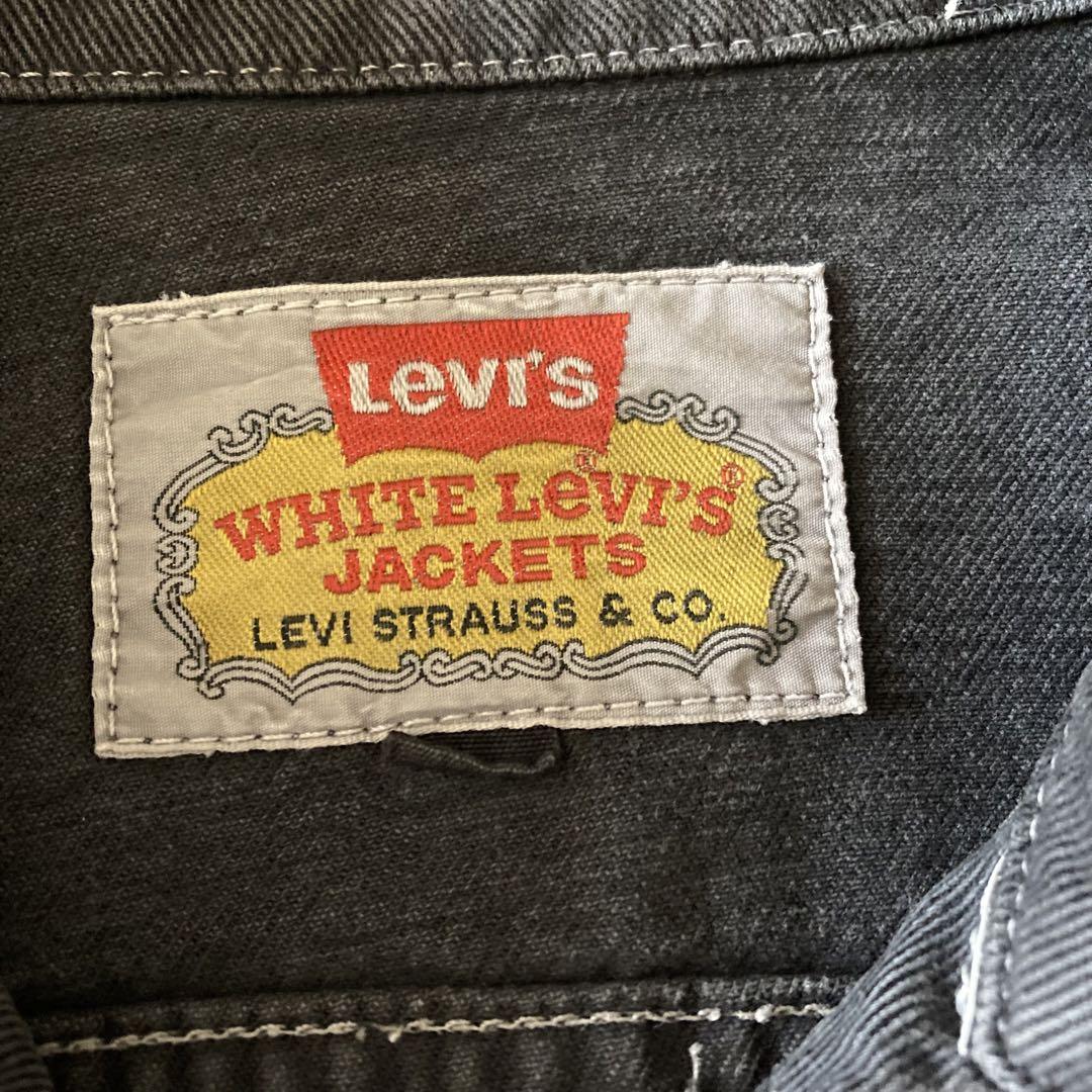 日本限定 white 香港製 日本企画 90's levis コットン ブラック ジャケット・アウター