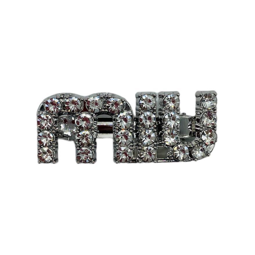 miu miu ヘアピン ヘアアクセサリー シルバー - メルカリ