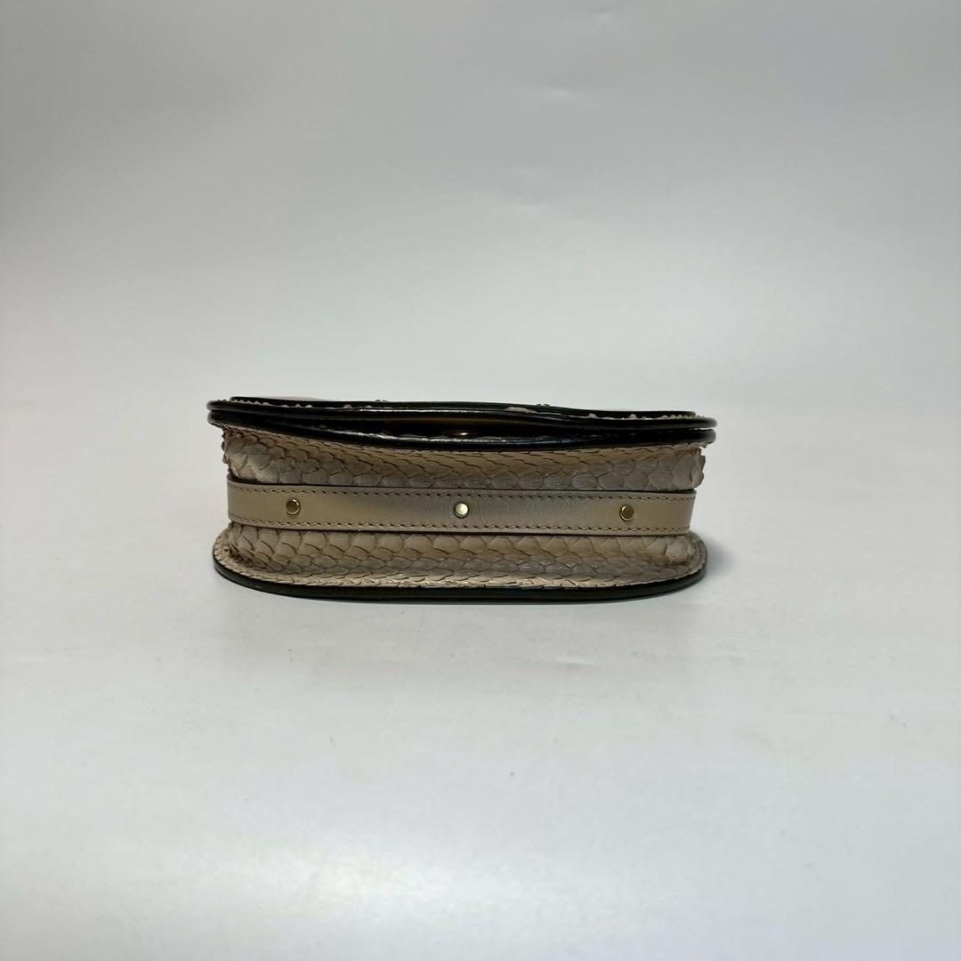 o15【極美品】クロエ ナイル パイソン レザー 2way ショルダー