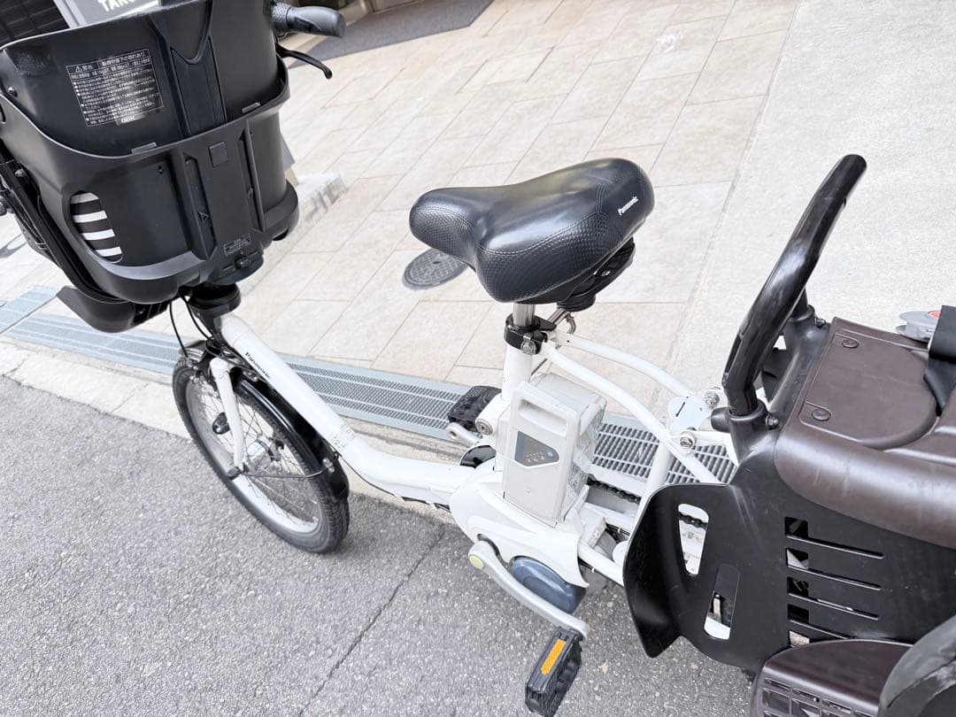 子供乗せ 3人 パナソニック 電動アシスト自転車 チャイルドシート付き ホワイト 子供乗せ 3人 パナソニック 電動アシスト自転車 チャイルドシート付き ホワイト