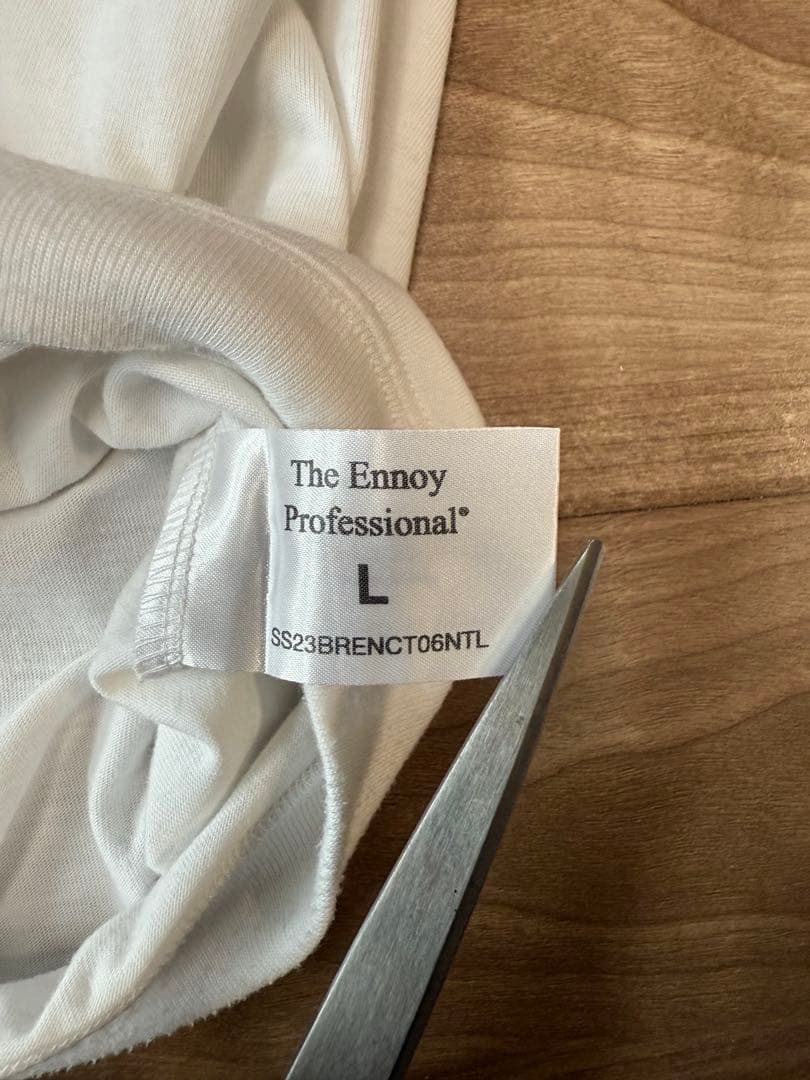 ENNOY / Long sleeve hem rib tee （White)