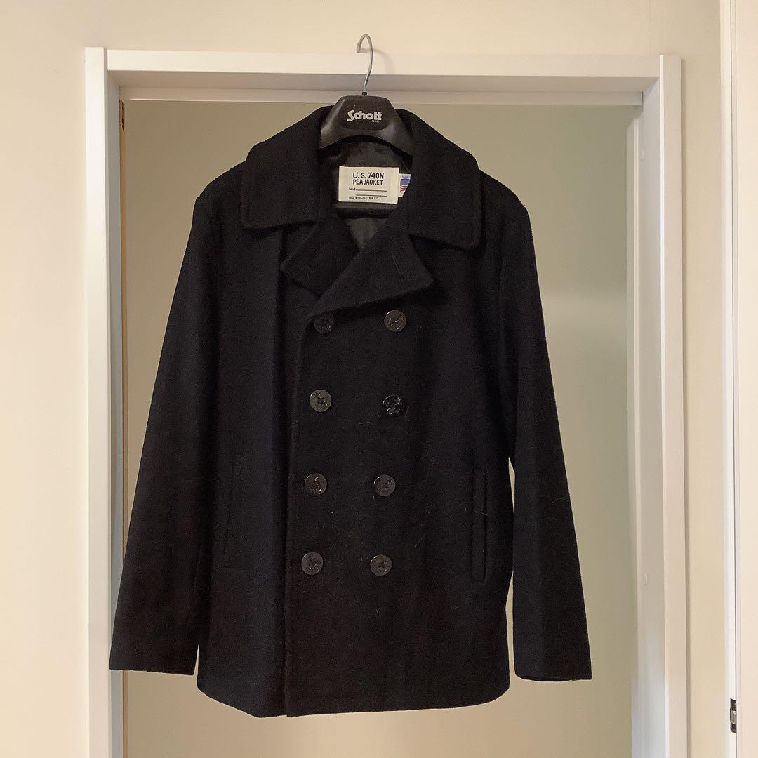 SCHOTT　ショット　Pコート740N　黒　アメリカ製 サイズ42