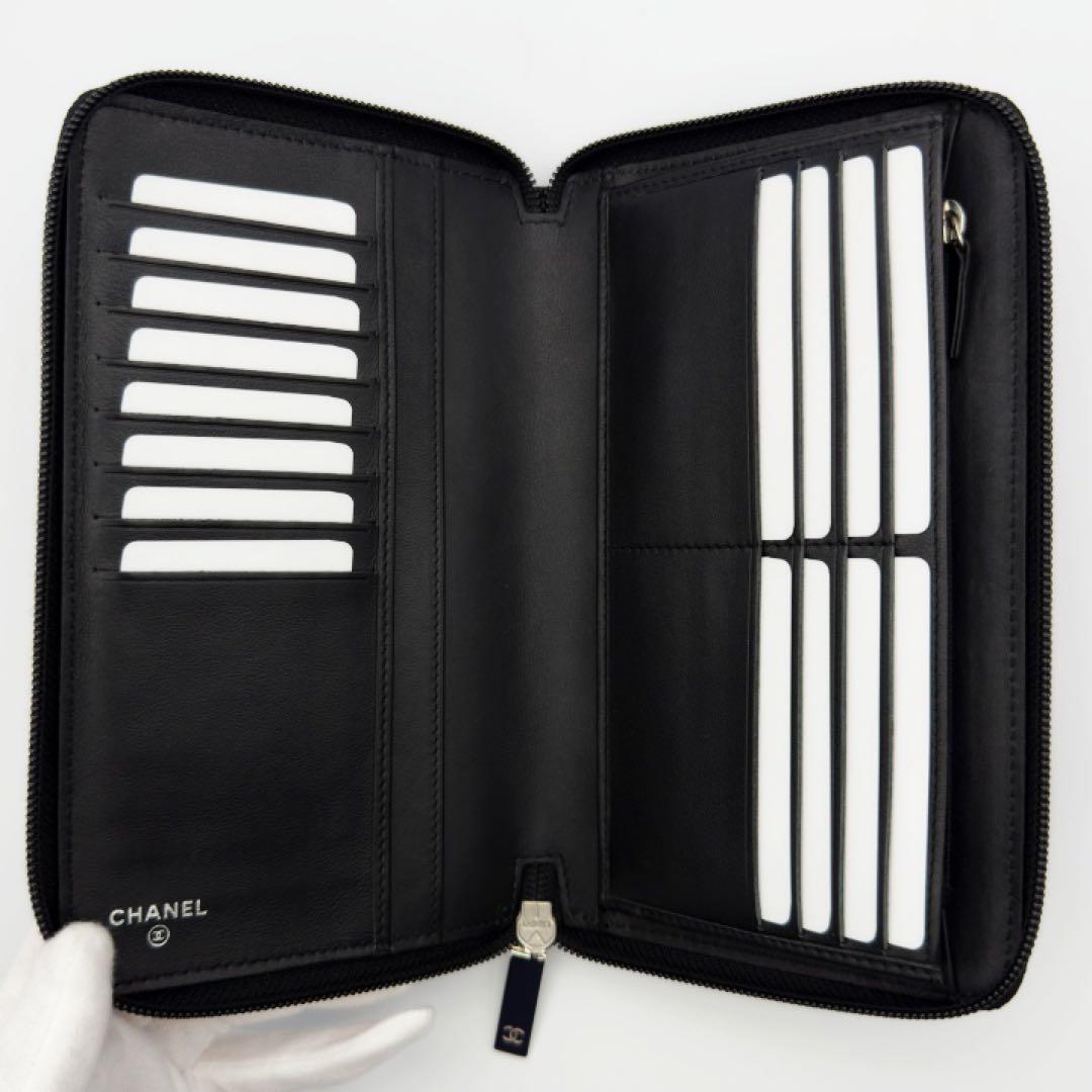 新品未使用　シャネル財布　キャビアスキン　オーガナイザーウォレット　箱付　希少品