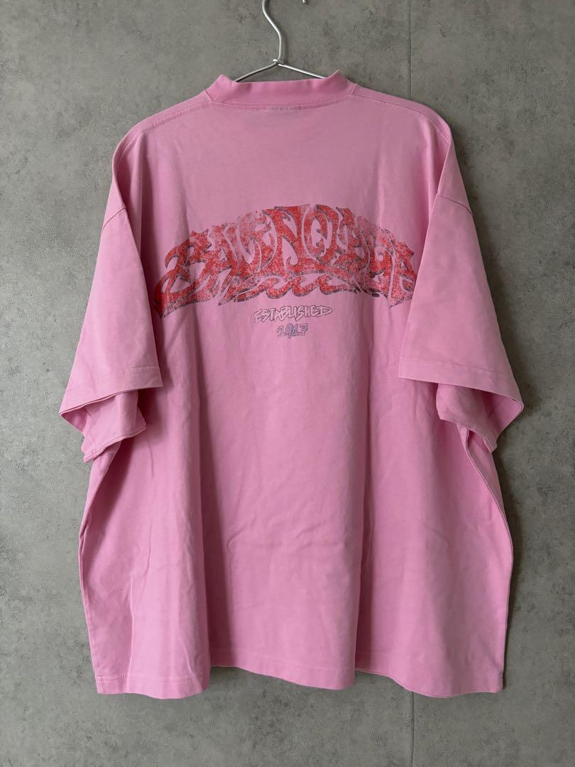 バレンシアガ BALENCIAGA　 ヴィンテージ加工オーバーサイズTシャツ
