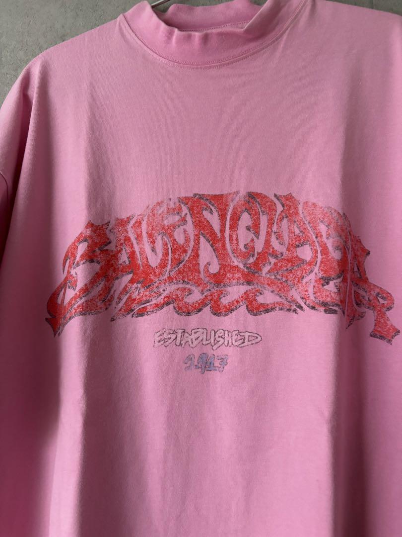 バレンシアガ BALENCIAGA　 ヴィンテージ加工オーバーサイズTシャツ