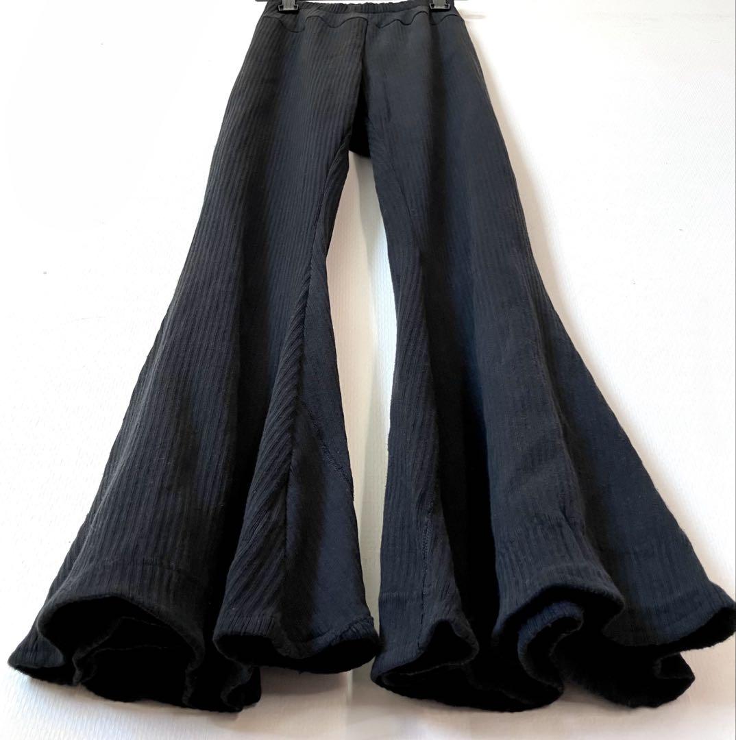 itimi購入 コットンリブ ラッフルヘムフレアパンツvintage itimi購入 コットンリブ ラッフルヘムフレアパンツvintage