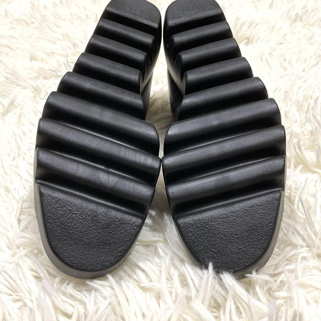 極美品　ヒルズアベニュー　パンプス　オープントゥ　ウェーブソール　22.5