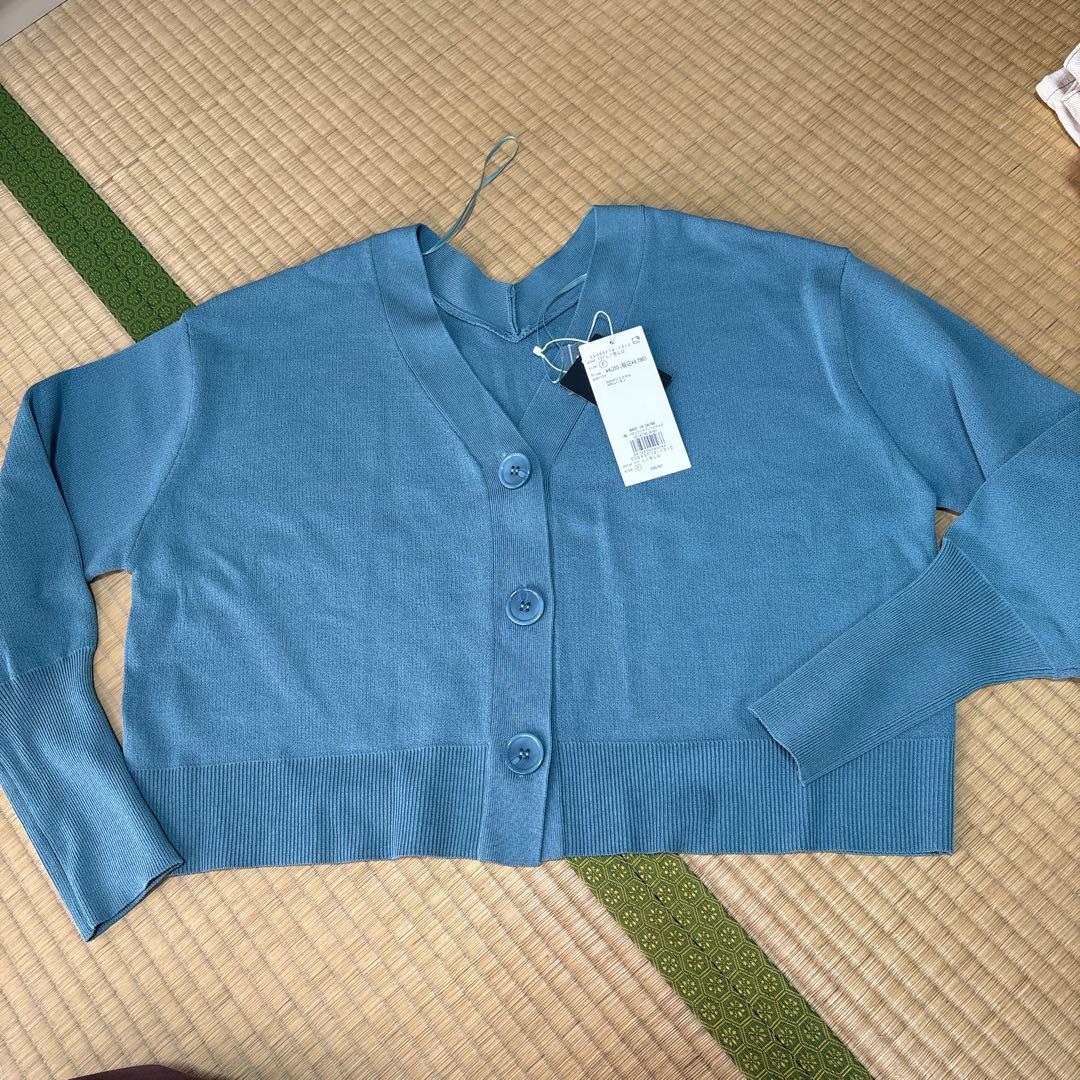 BTS ON カーディガン　ブルー　Lサイズ AZUL ブルー Vネック カーディガン Lサイズ - メルカリ