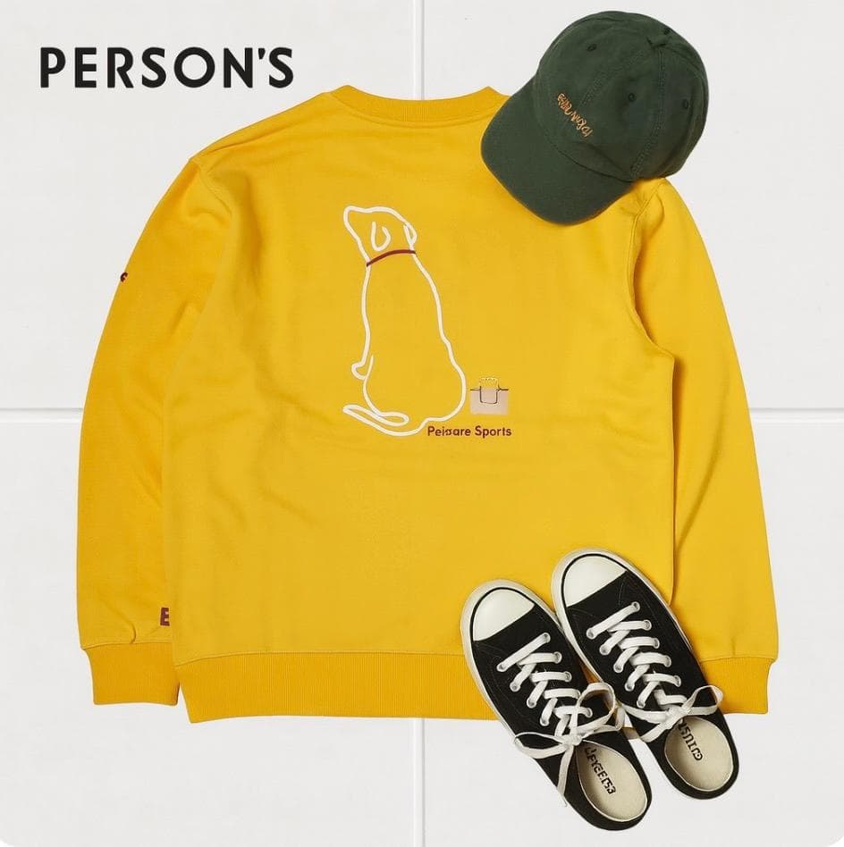 J1465@ 新品タグ付き PERSON’S バックプリント スウェット L