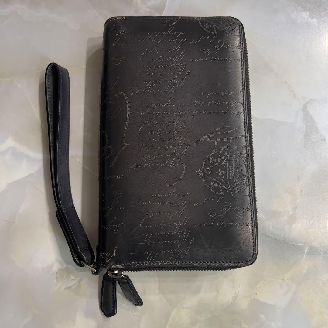 Berluti TALI Scritto Leather Long Wallet