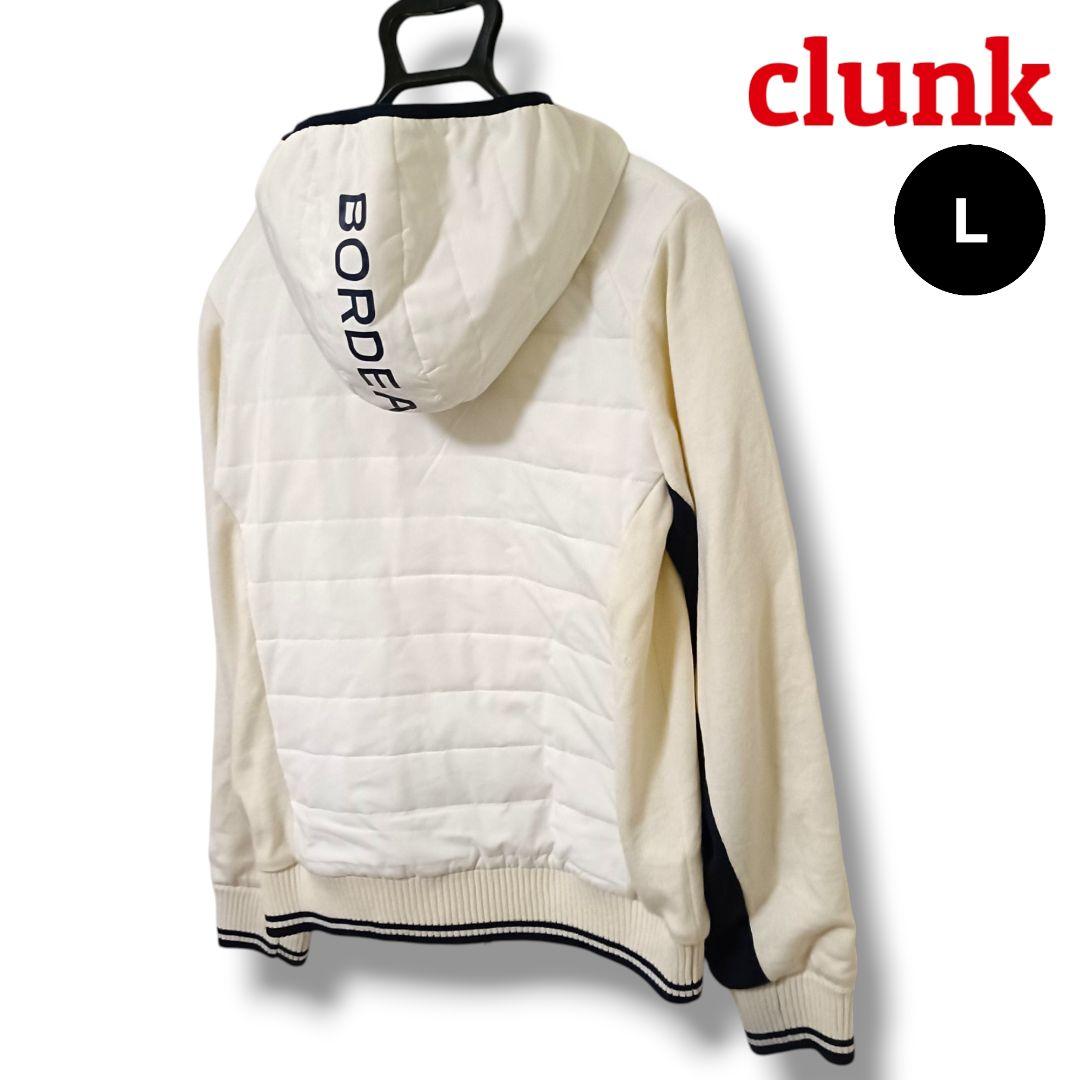 【高級感】clunkクランク 中綿ニットパーカー L ホワイト メンズ ゴルフ 高級感】clunkクランク 中綿ニットパーカー L ホワイト メンズ