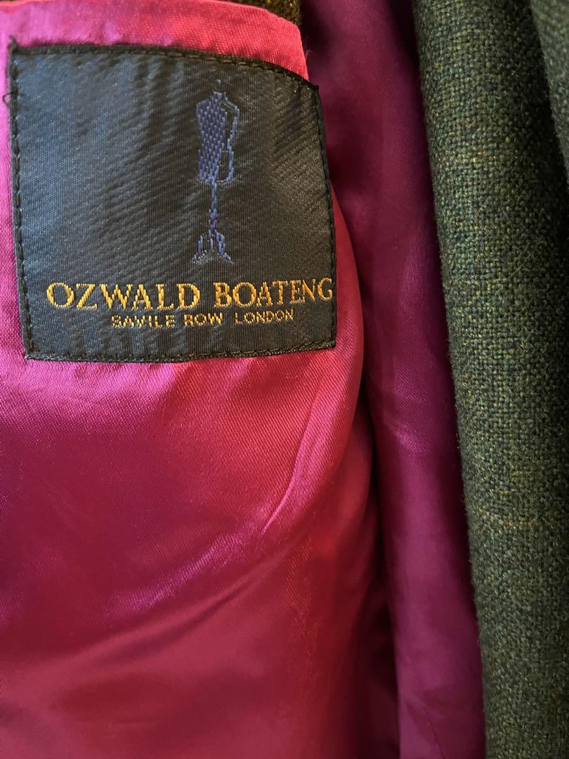 【希少】OZWALD BOATENG ツイードスーツ　グリーン