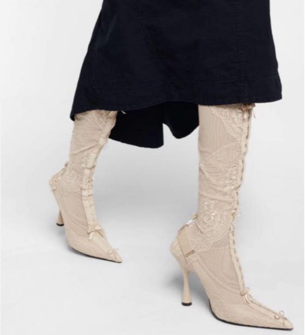 20AW BALENCIAGA ランジェリー ニーハイブーツ 画像1