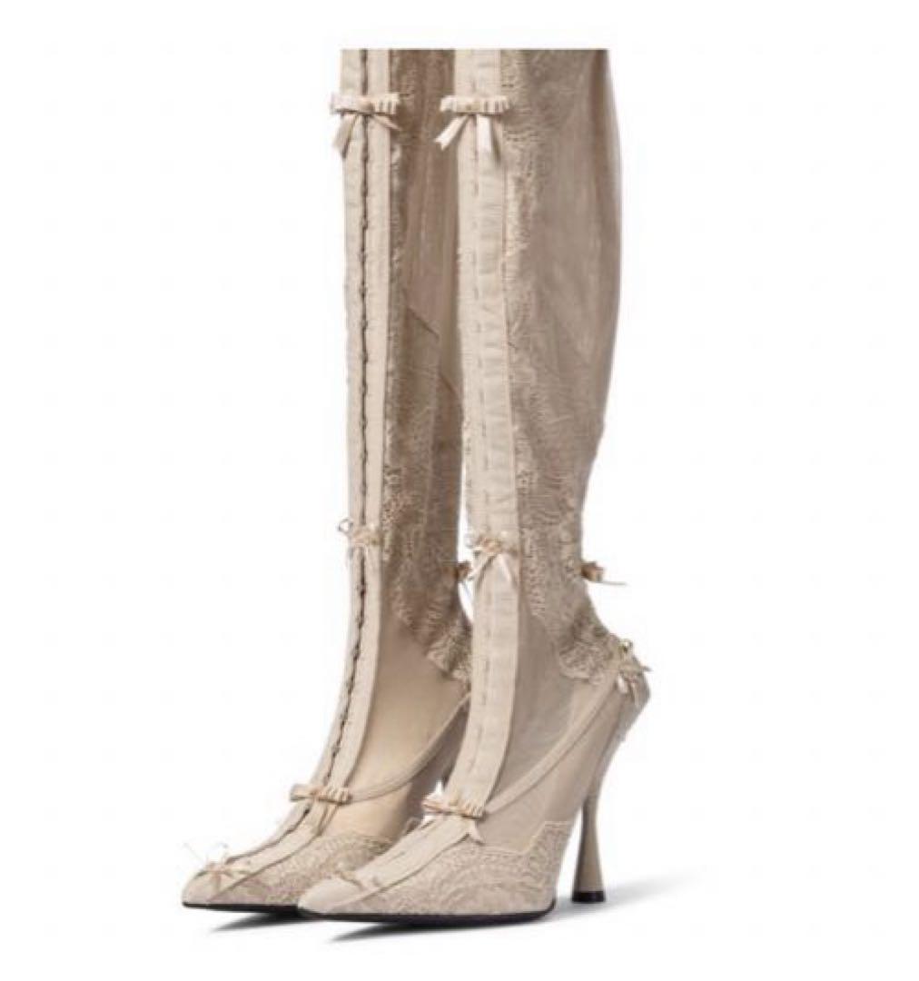 20AW BALENCIAGA ランジェリー ニーハイブーツ 画像3