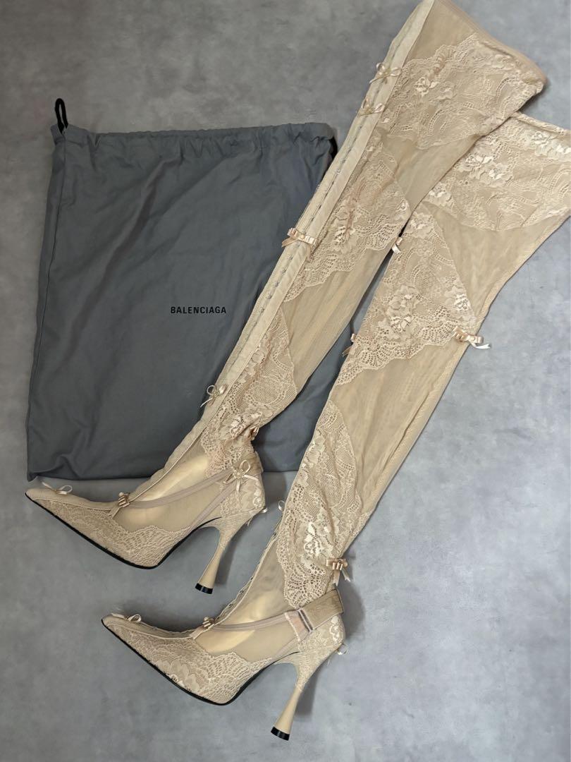 20AW BALENCIAGA ランジェリー ニーハイブーツ 画像5