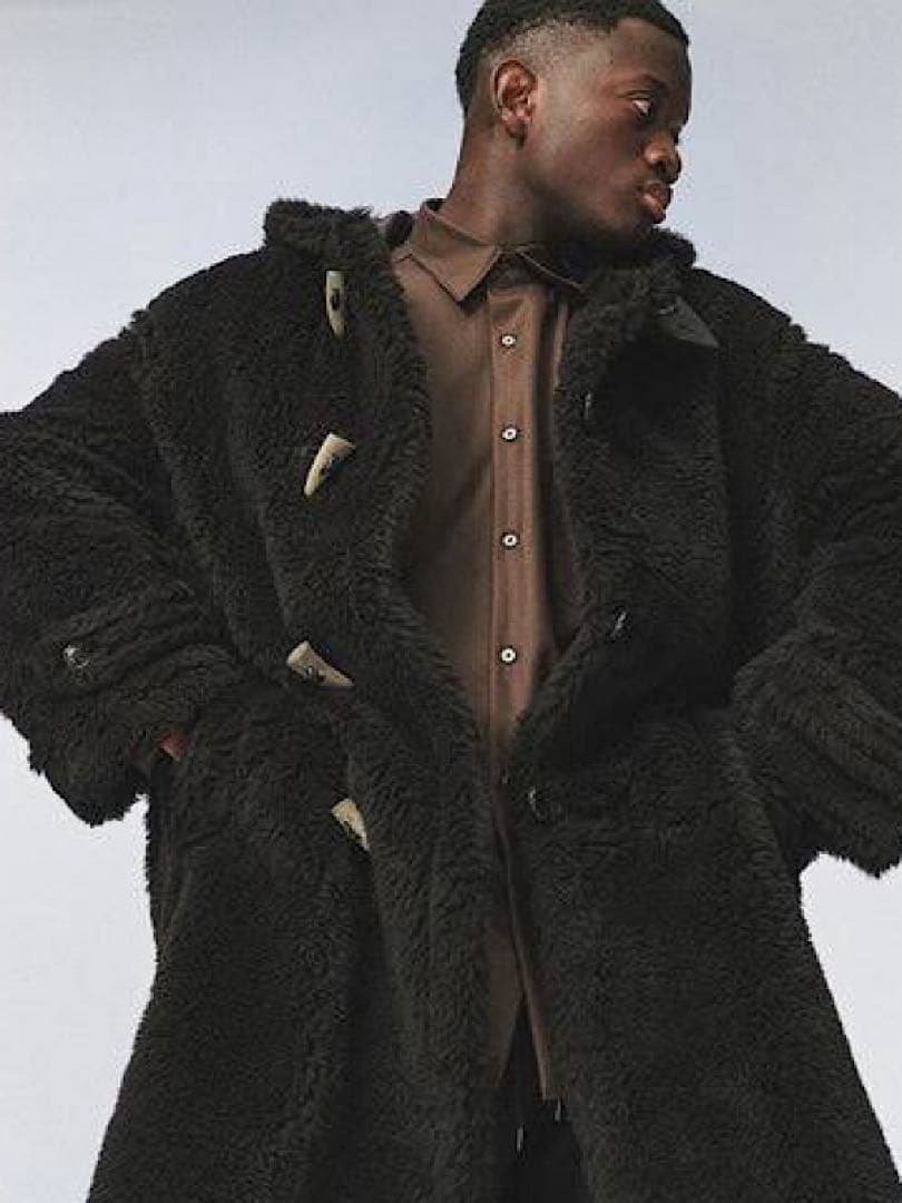 MARKAWAREマーカウェア22AW定20万アルパカテディベアクロスコートL・MARKAWARE