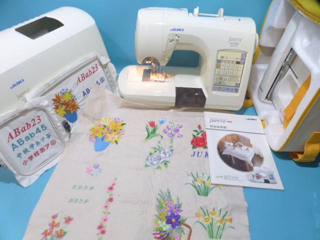 ●美品●ＪＵＫＩ ジュレーブ ＨＺＬ-０１０N 刺しゅう機付●Q-H