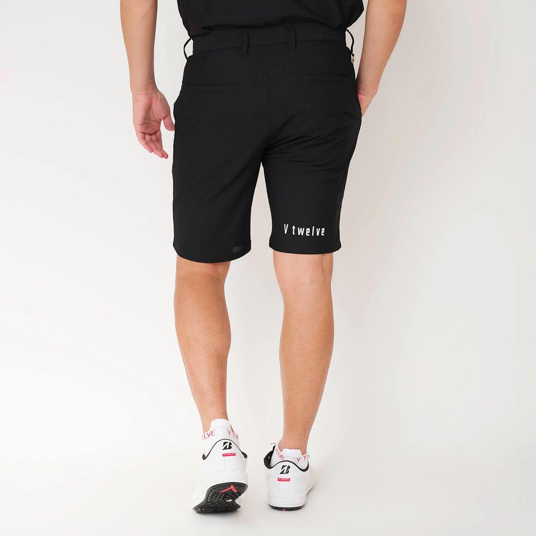 v twelve COMFO SHORTSメッシュショートパンツ ブラック