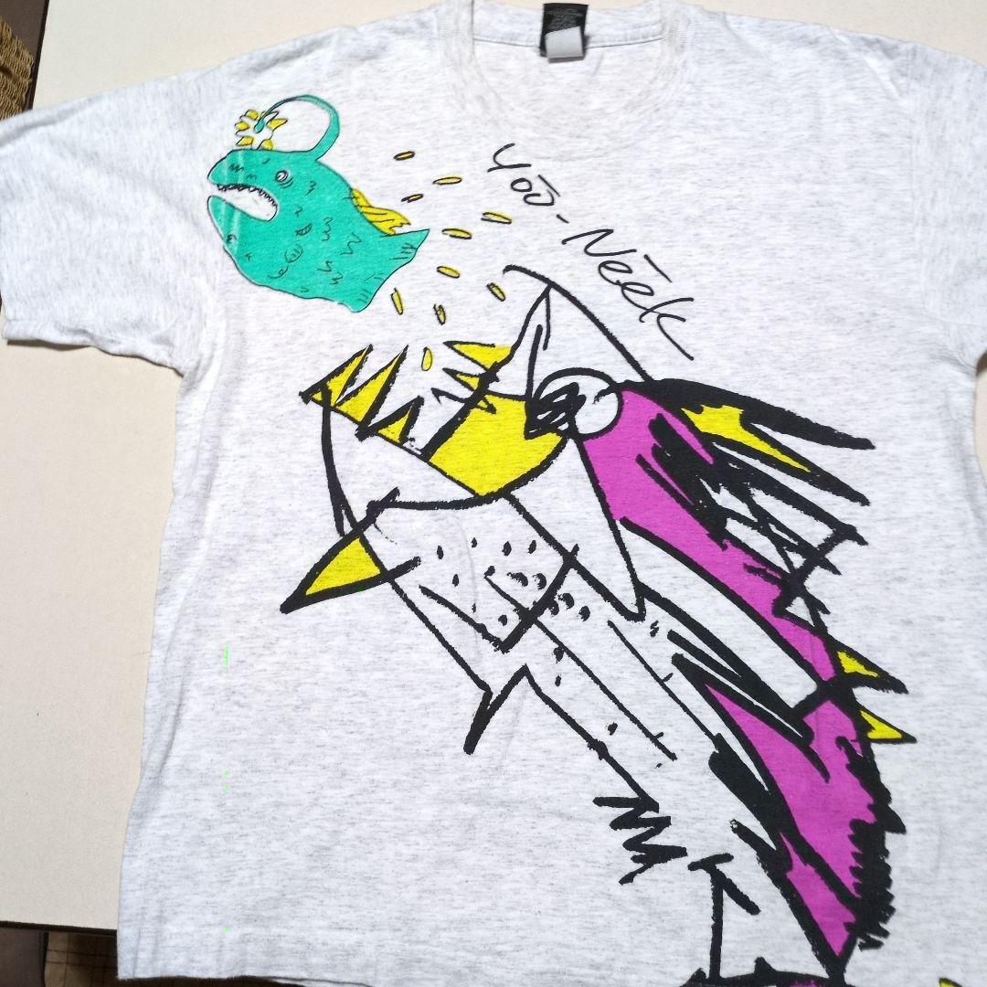 Yoo-neek カラフルTシャツ 半袖 グレー