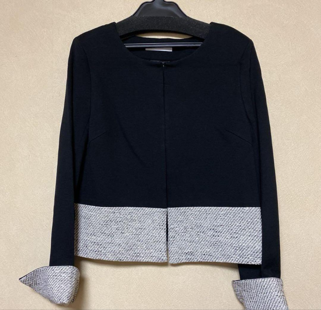 【新品タグ付】FENNELノーカラージャケット 黒 スコットクラブ購入