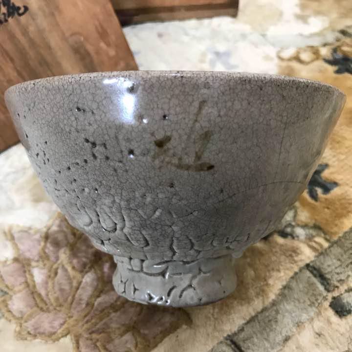 高麗井戸茶碗です 萩高麗大井戸茶碗 後箱 水津和之作 萩焼 | 萩焼屋Hagiyakiya