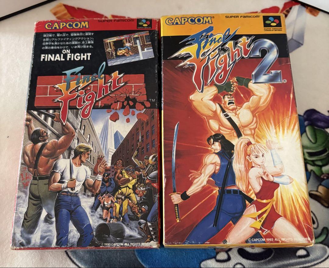 スーパーファミコンソフト　ファイナルファイト 1& 2 セット　箱説付き