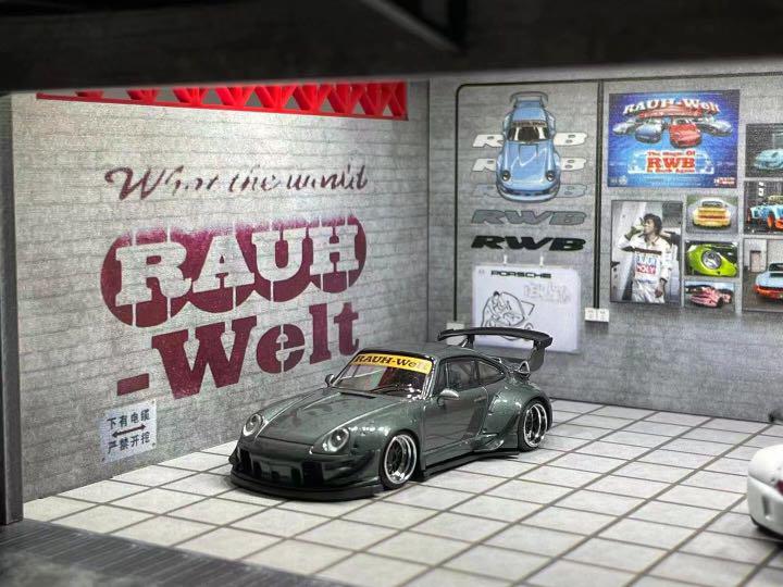 Amazon | 1/64 MoreArt ジオラマ RWB 駐車場 ミニカー一台おまけ