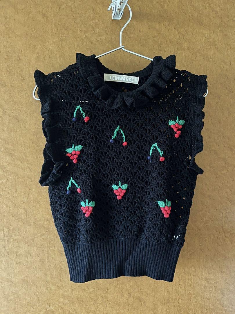 トップス LEINWANDE Fruits Mix Crochet Top