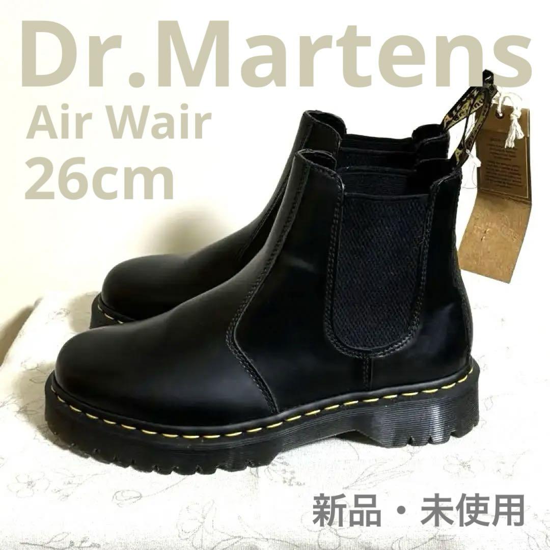 AirWair ブラック サイドゴアブーツ Dr.Martens AirWair / サイドゴアブーツ ブラック レザー - メルカリ